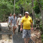 Visting the island